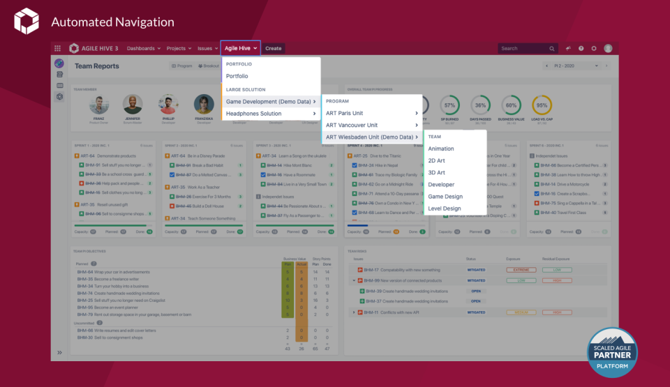 screenshot of Agile Hive